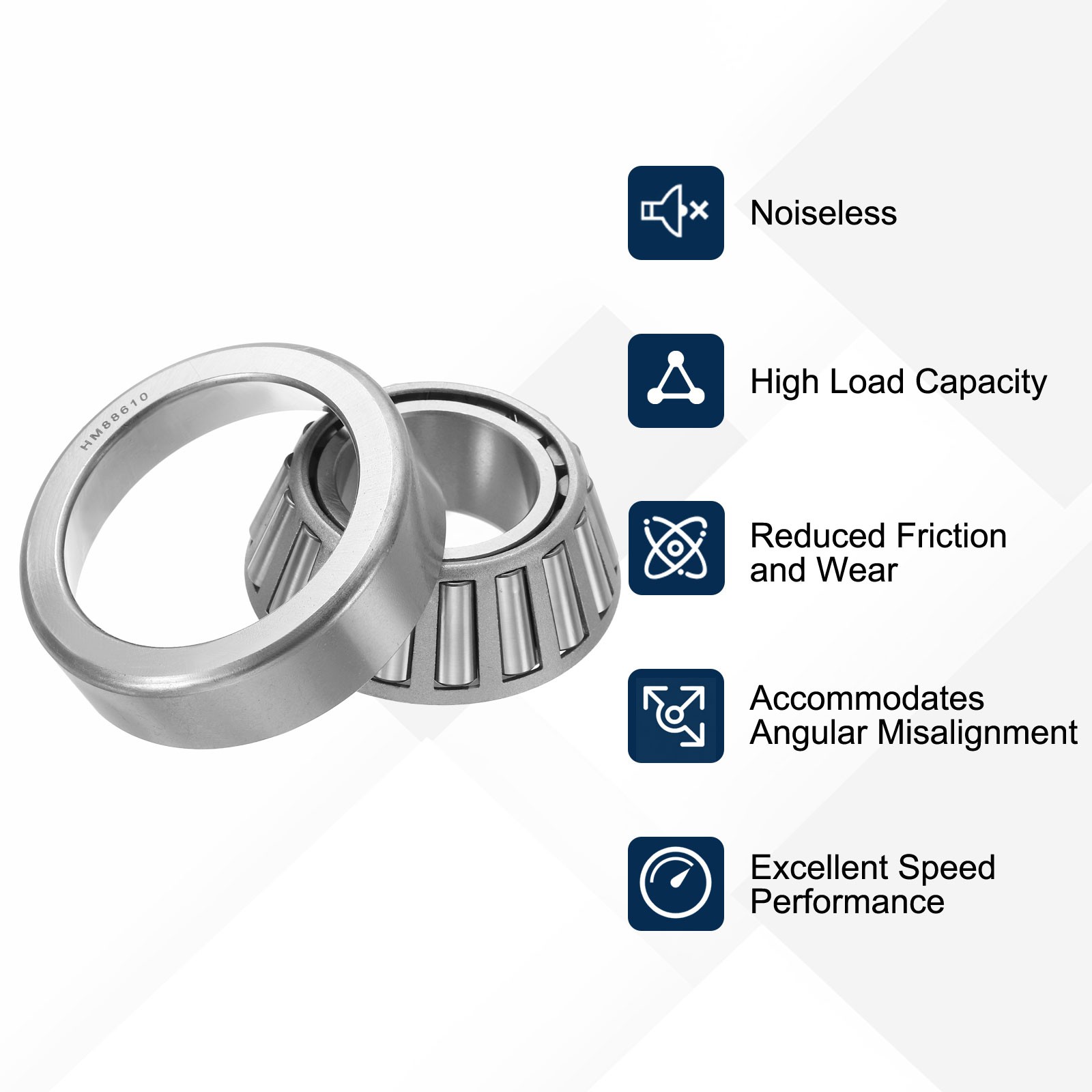 HM88649/10 Tapered Roller Bearing Cone and Cup 1.36″ Bore x 2.83″OD P6