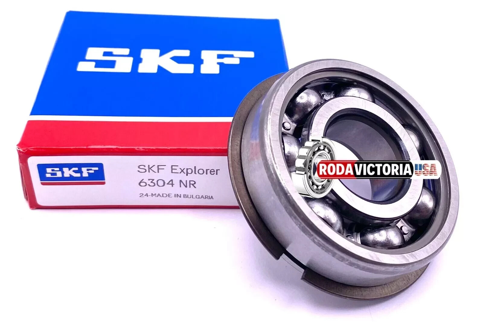 SKF 6304 NR Deep Groove Ball Bearing Open type + Snap Ring 20x52x15 mm