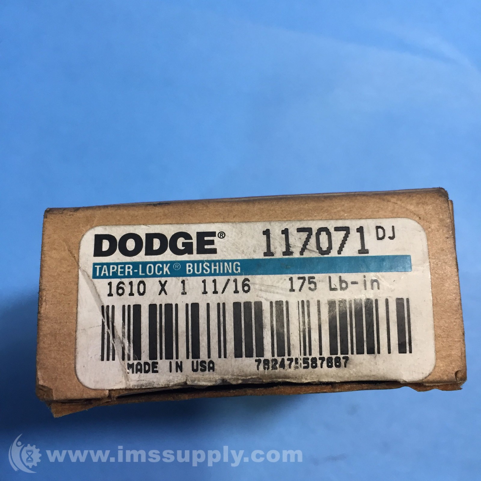 Dodge 117071 Taper-Lock Bushing, 1610 Series, 1.6875" Bore FNOB