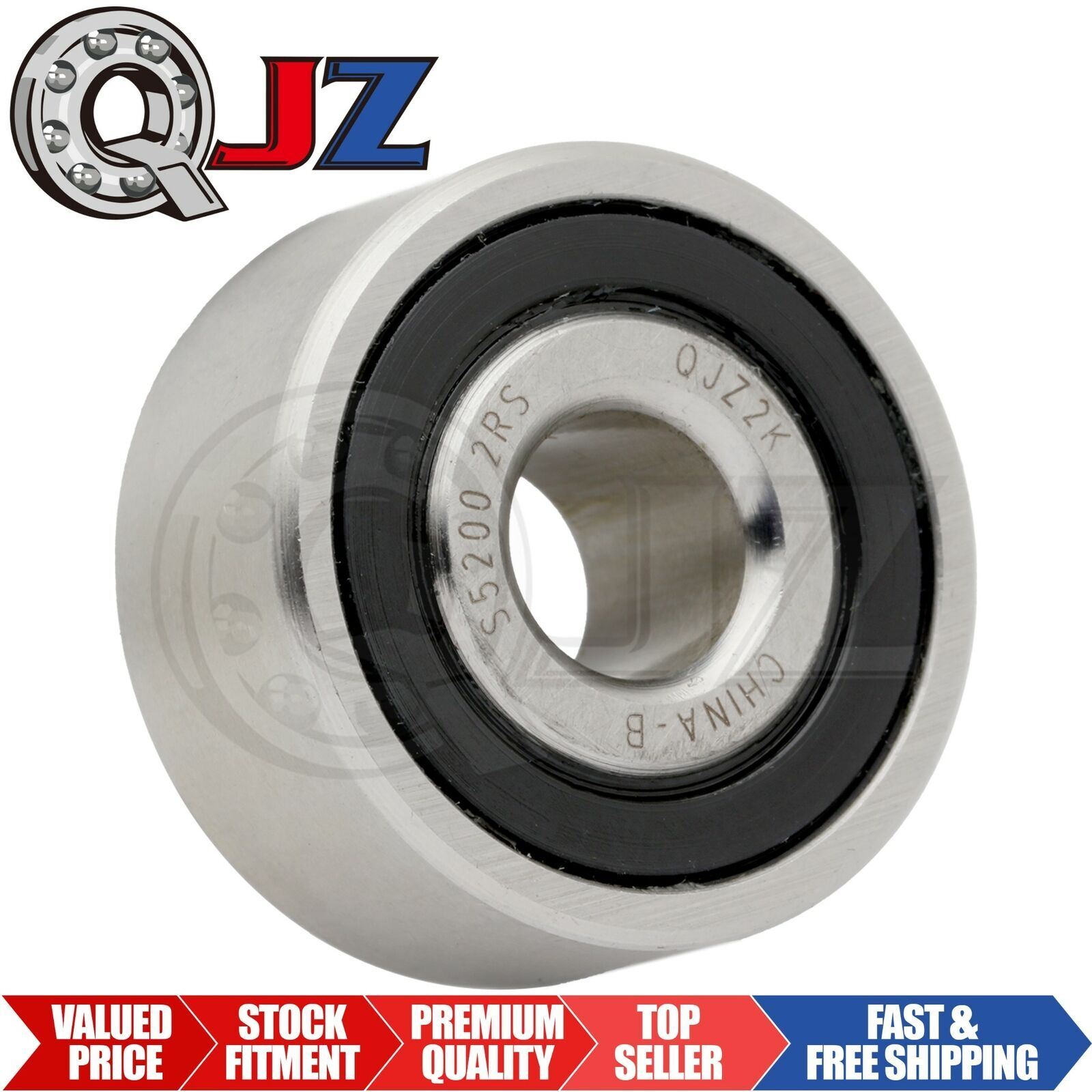 [Qty.1] S5200-2RS Stainless Angular Contact Bearing [10mm Bore x 30mm x 14.3mm]
