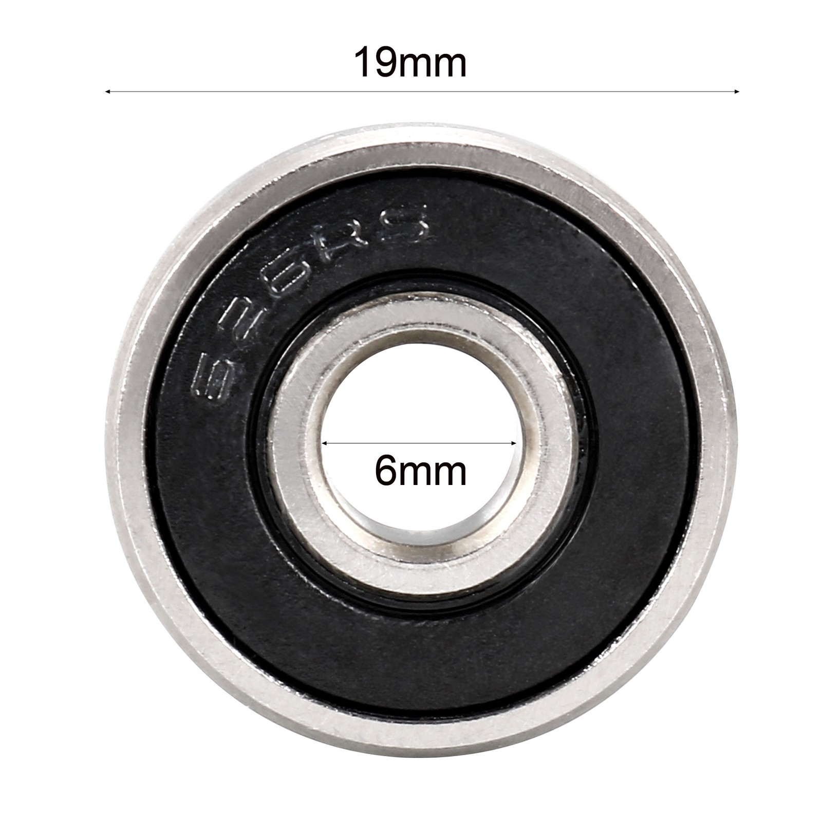 10Pcs 6x19x6mm Double Sealed 626-2RS Deep Groove Ball Bearing Carbon Steel