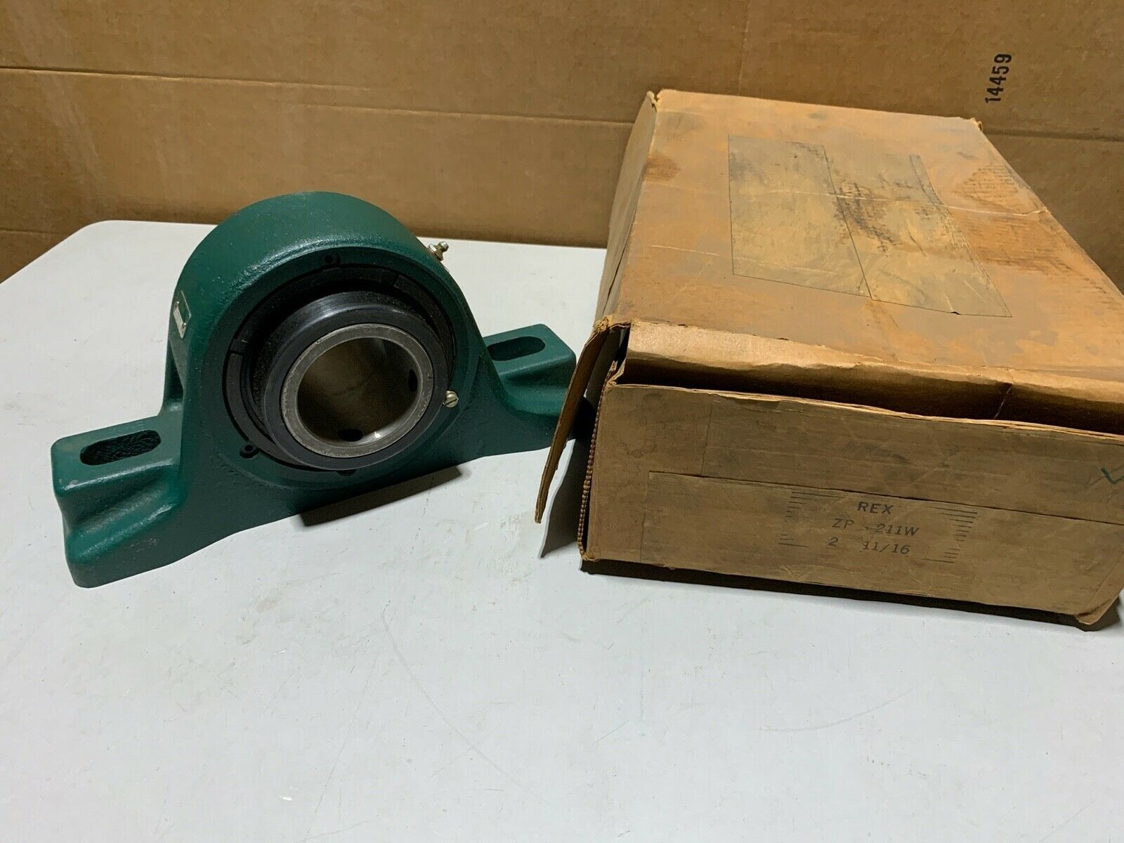 ZP-211W REX Rexnord 2 Bolt Pillow Block Bearing Unit 2 11/16″, NOS