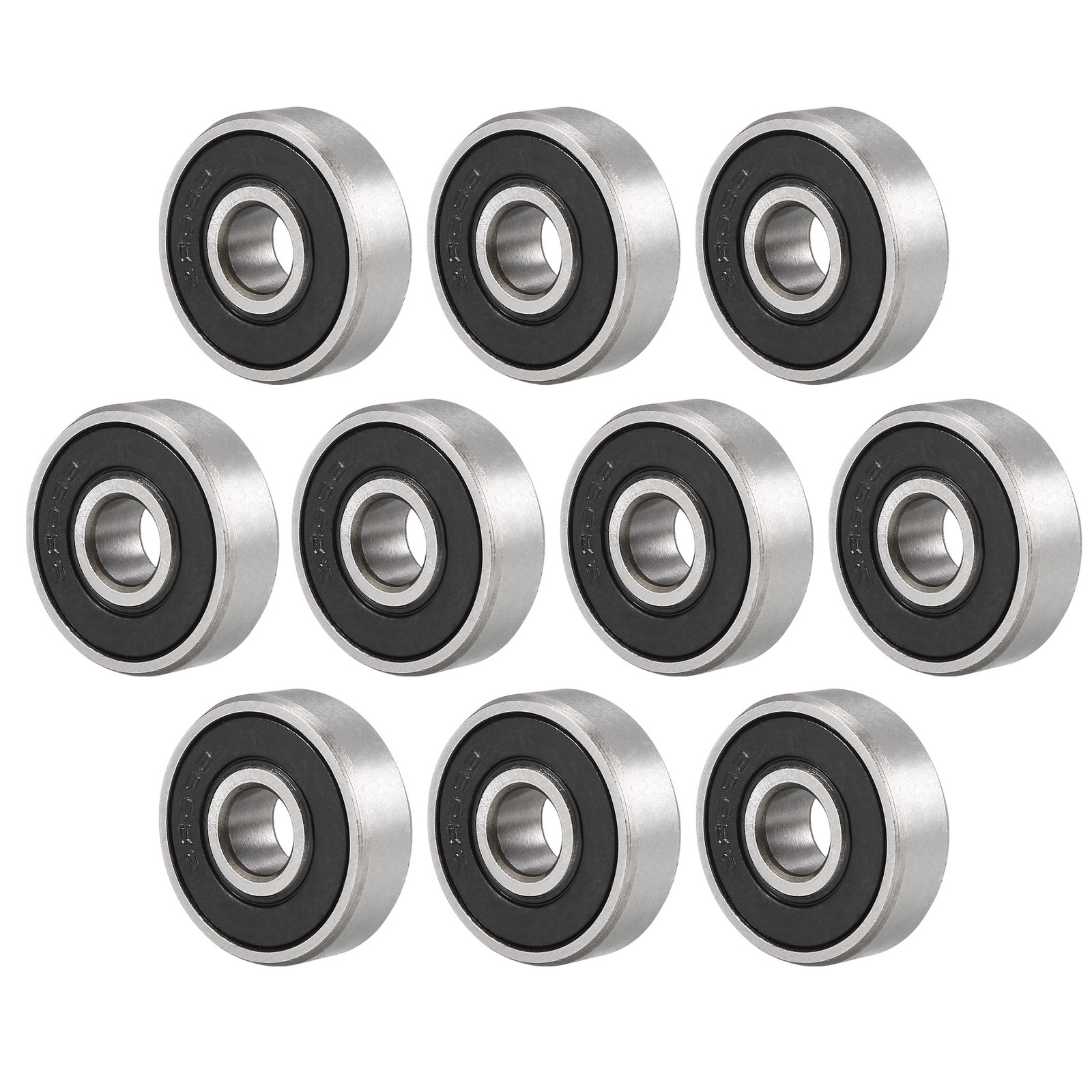 10Pcs 6x19x6mm Double Sealed 626-2RS Deep Groove Ball Bearing Carbon Steel