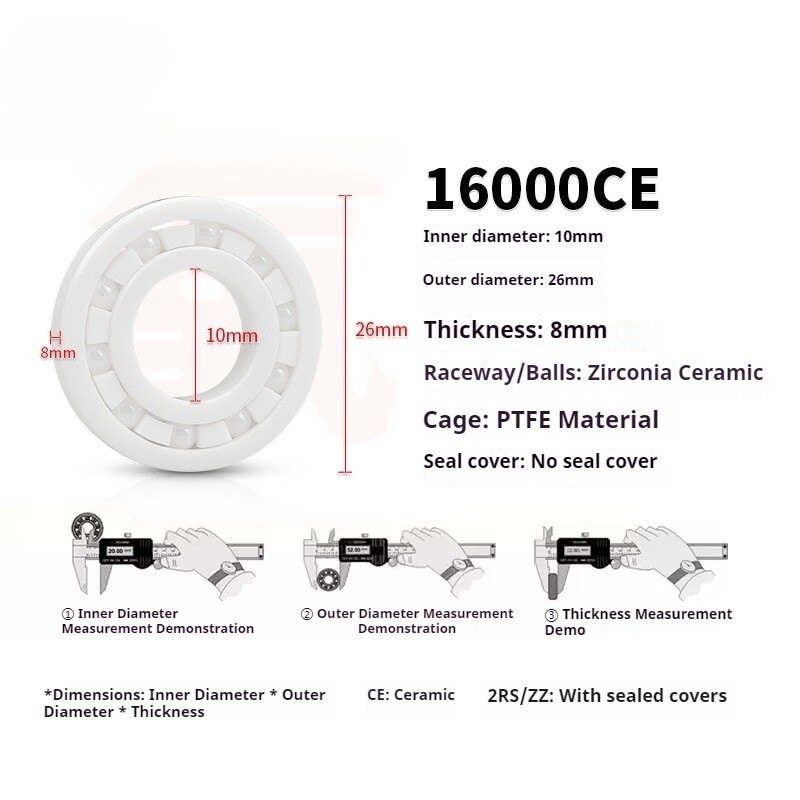 Zirconia Ceramic bearing 16000 16001 16002 16003 16004 16005 16006
