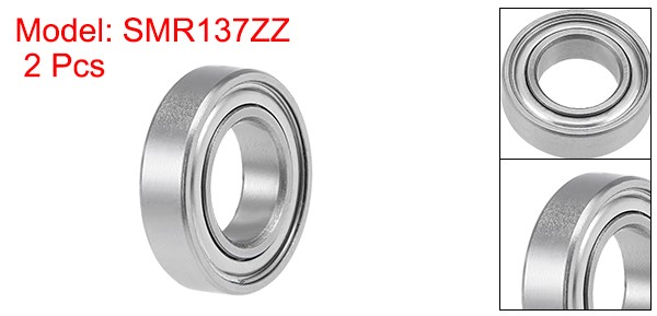 SMR137ZZ Stainless Steel Ball Bearing 7x13x4mm Shielded MR137ZZ Bearings 2Set
