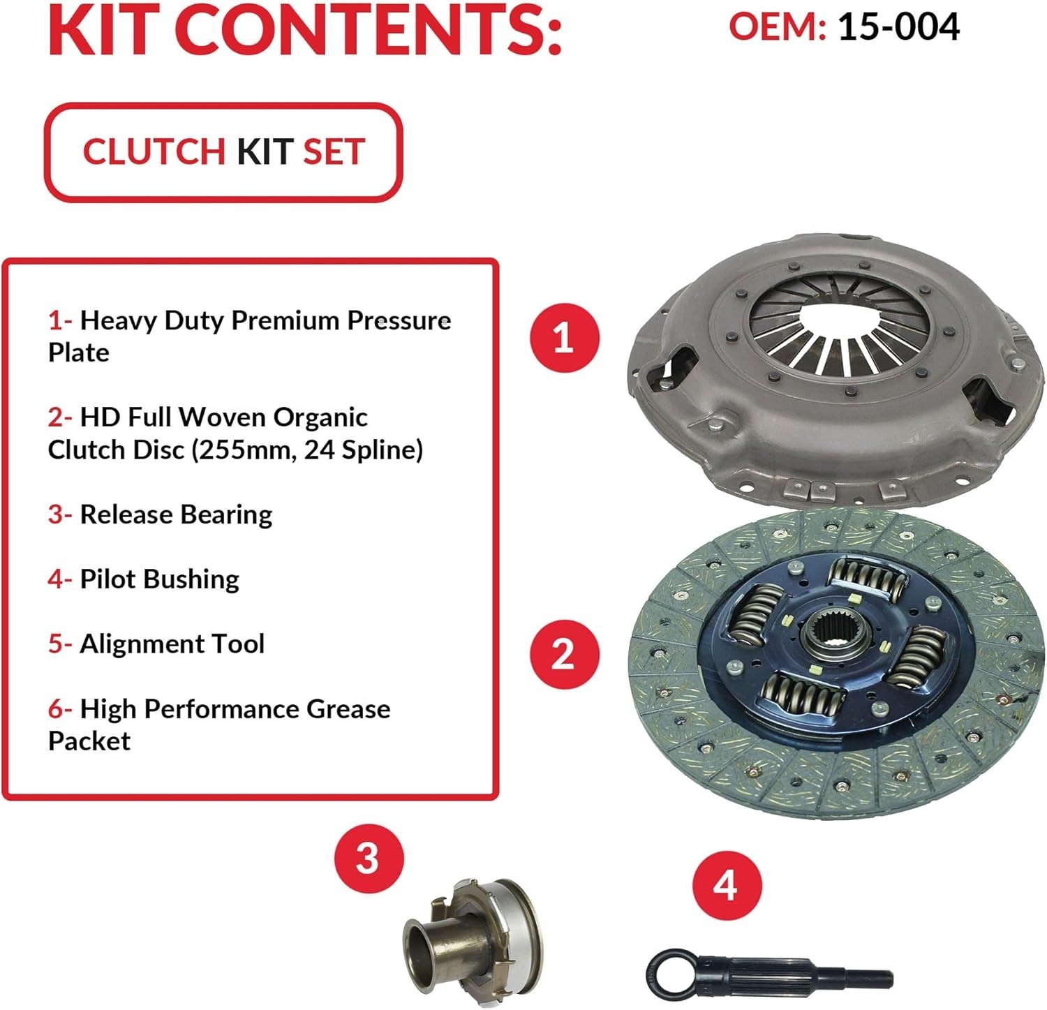 Clutch Kit and Bearing Sleeve compatible with 1996-2012 Forester Impreza Lega…