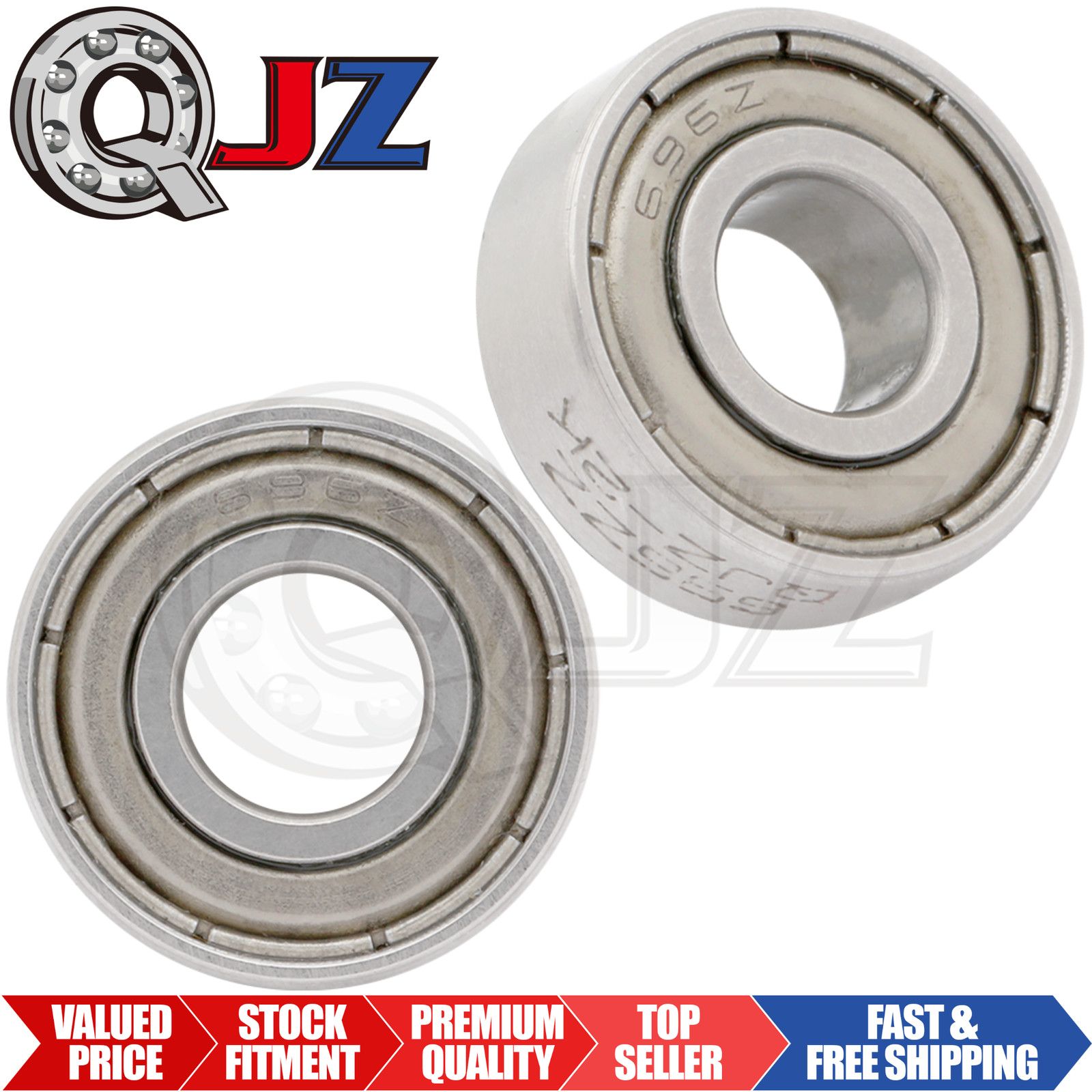 [Qty.2] New 696-ZZ Miniature Shielded Ball Bearing [6mm Bore x 15mm OD x 5mm W]