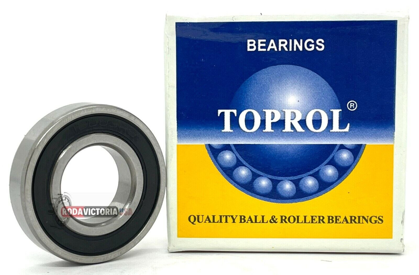 TOPROL 16003 2RS Deep Groove Ball Bearings, Rubber Sealed 17x35x8 mm 16003-2RS