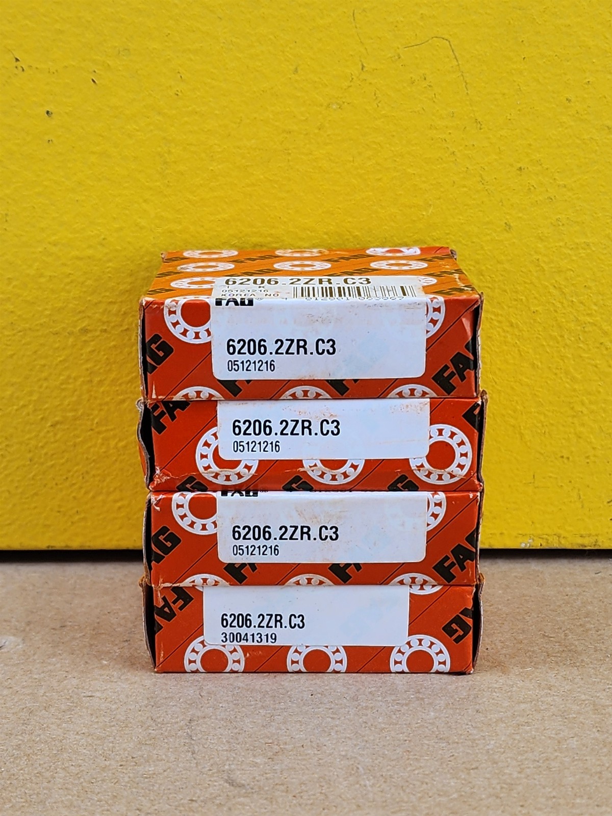 NEW FAG 6206.2ZR.C3 Single Row Deep Groove Ball Bearing, 30x62x16mm (lot of 4)