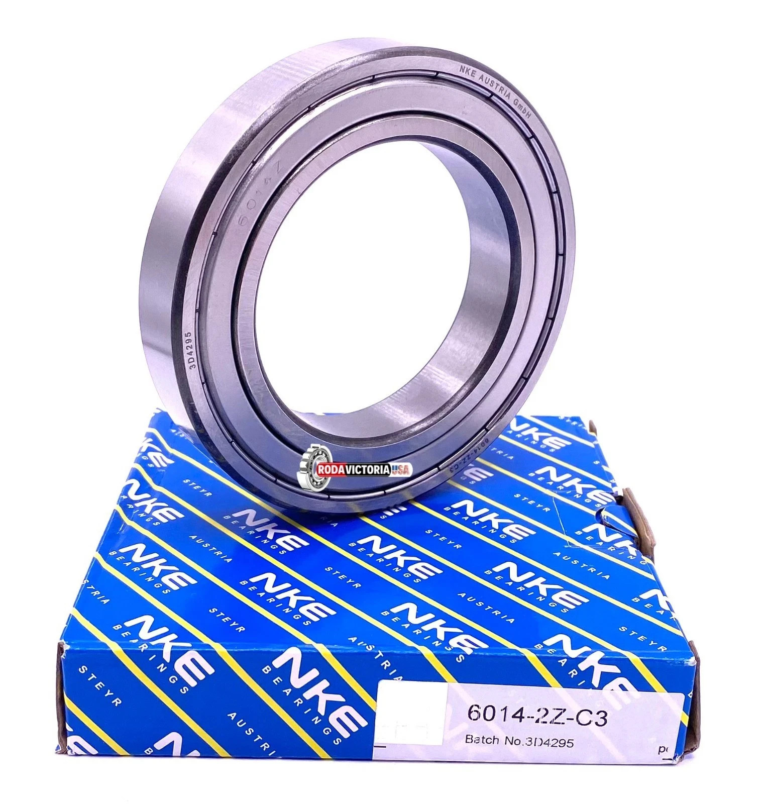NKE 6014 ZZ C3 Deep Groove Ball Bearing, Metal Shielded 70x110x20 mm