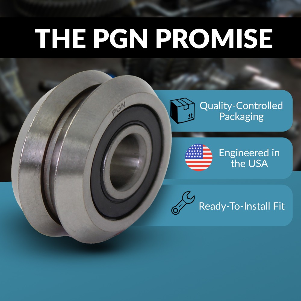 RM2-2RS 3/8″ Premium Rubber Sealed V W Groove Roller Ball Bearing V-Guide
