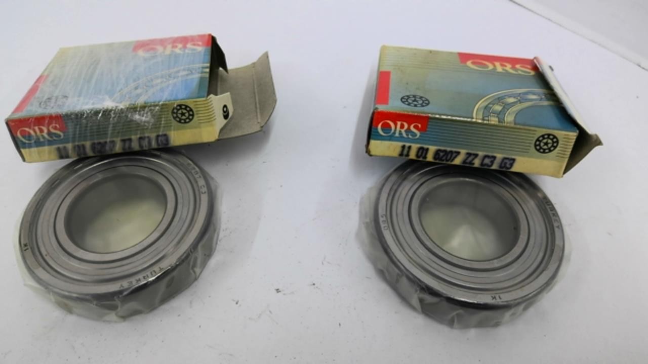 ORS 6207-ZZ-C3-G3 Deep Groove Ball Bearing Lot Of 2 Bore 1-7/16″ OAW 2-7/8″