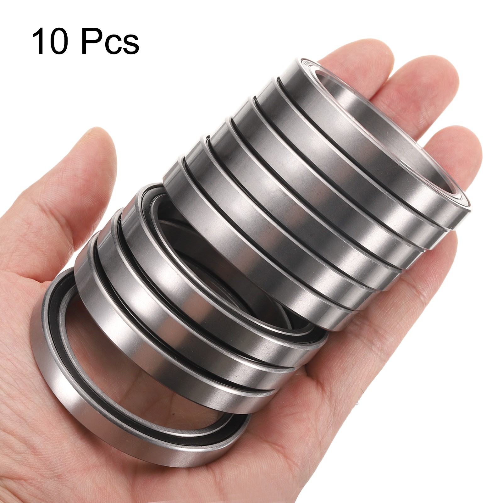 10pcs 6809-2RS Ball Bearing 45x58x7mm, Chrome Steel Rubber Seals, ABEC 3