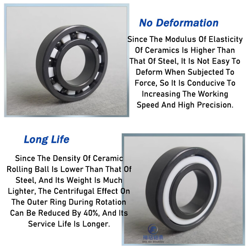 Silicon Nitride Full Ceramic Ball Bearings With Cage High Temperature Resistant