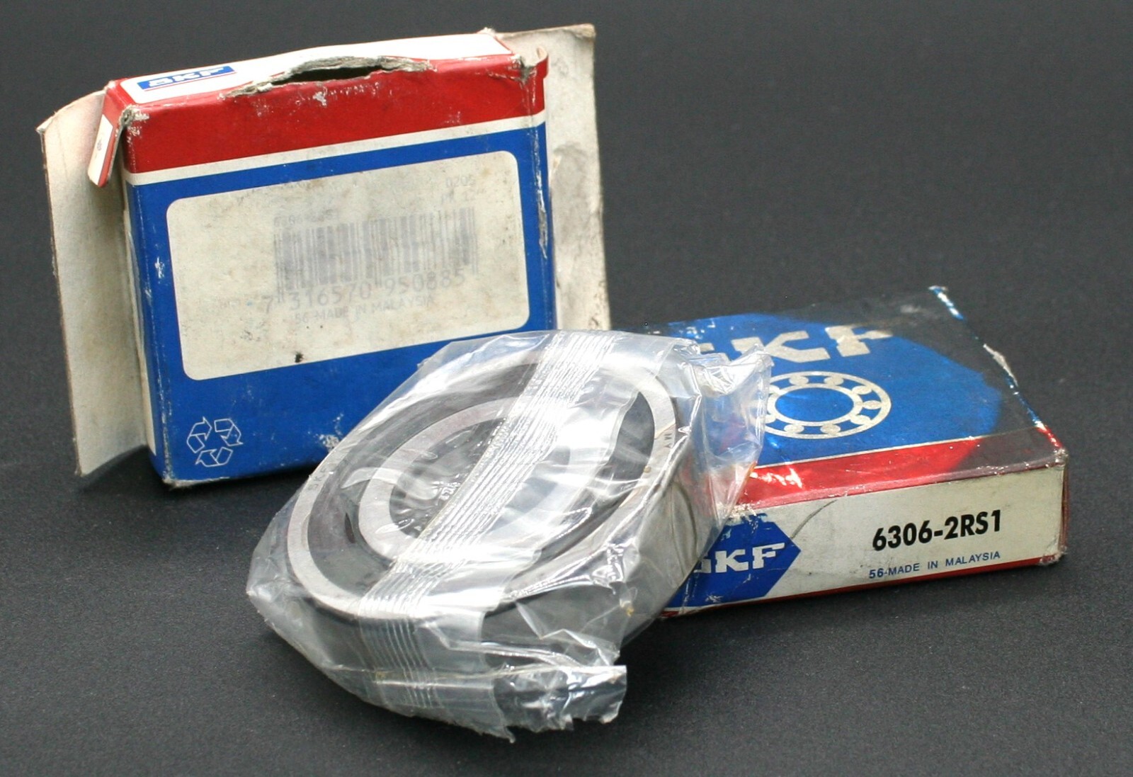 Two (2) SKF 6306 2RS1 Deep Groove Bearing 30MM ID Malaysia NEW