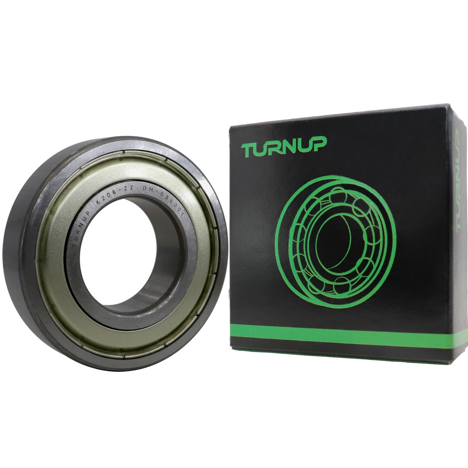 (2 PACK) USA TURNUP 6206-ZZ 30X62X16MM Double Metal Seal Ball Bearings