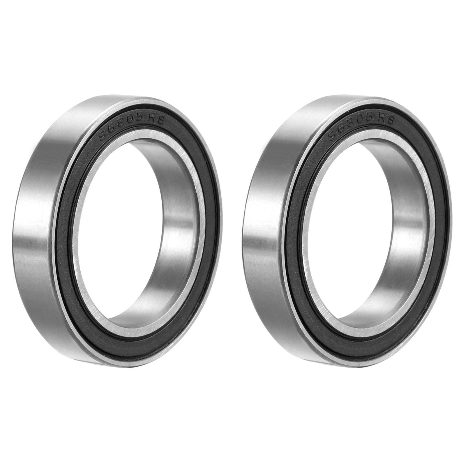 S61805-2RS Stainless Steel Bearing 25x37x7mm Sealed 61805-2RS 2pcs