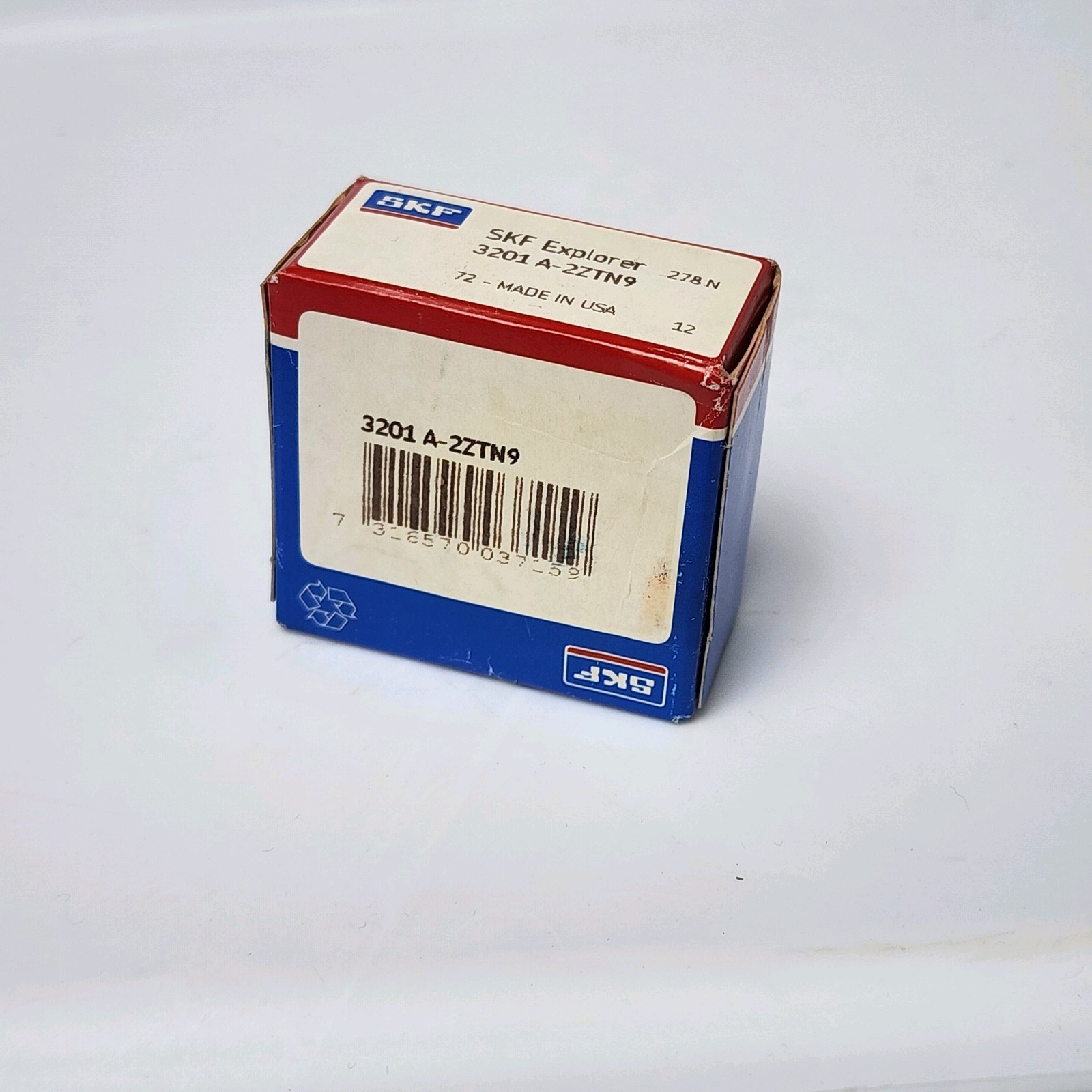 New SKF 3201 A 2ZTN9 Angular Contact Bearing 12mm x 32mm x 0.6250 in