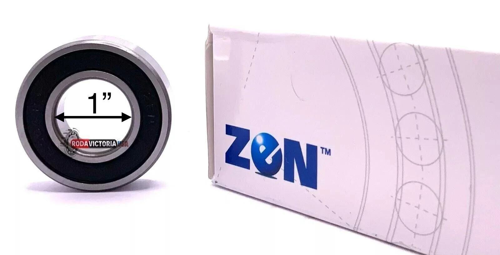 ZEN 6005 2RS 1″ Ball Bearing Rubber Sealed Special Bore 25.4 mm 25.4x47x12 mm