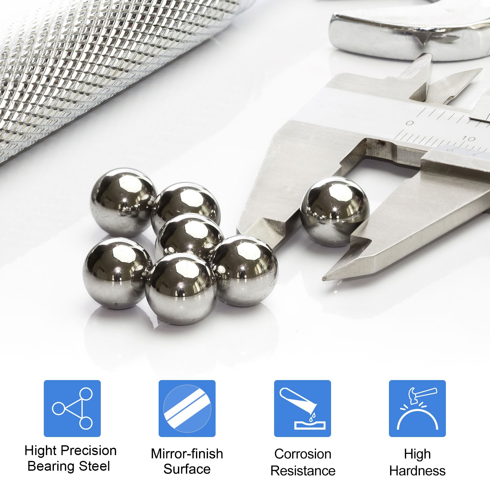 500 Pcs 5mm Dia Precision Balls G100 Solid Stainless Steel Bearing Balls