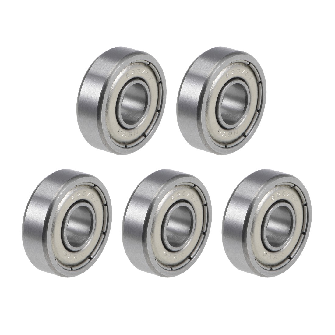R1660ZZ Ball Bearings Z2 6x16x5mm Double Shielded Chrome Steel 5pcs