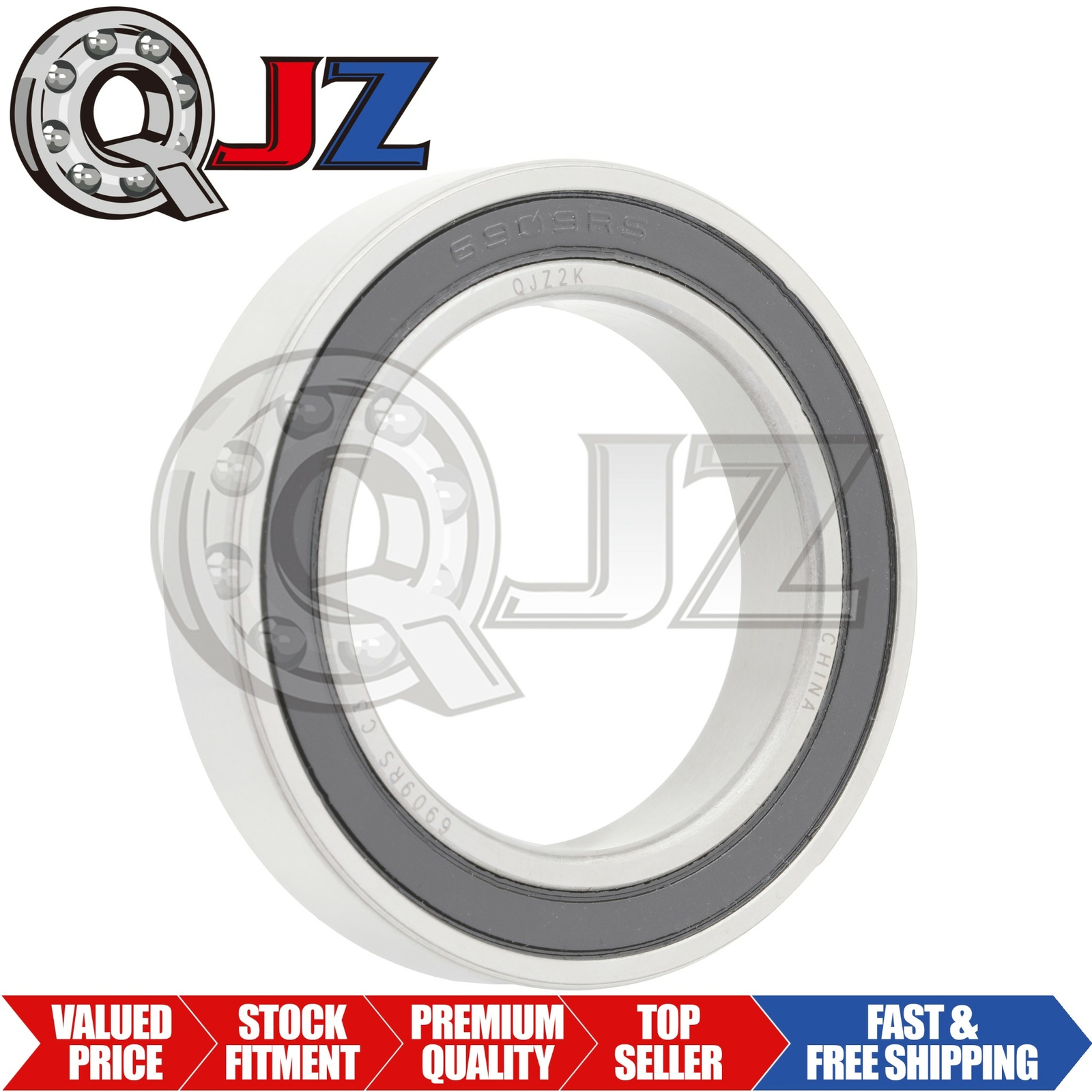 [1-Pack] 6909-2RS Radial/Deep Groove Ball Bearing 45mm x 68mm x 12mm Rubber Seal