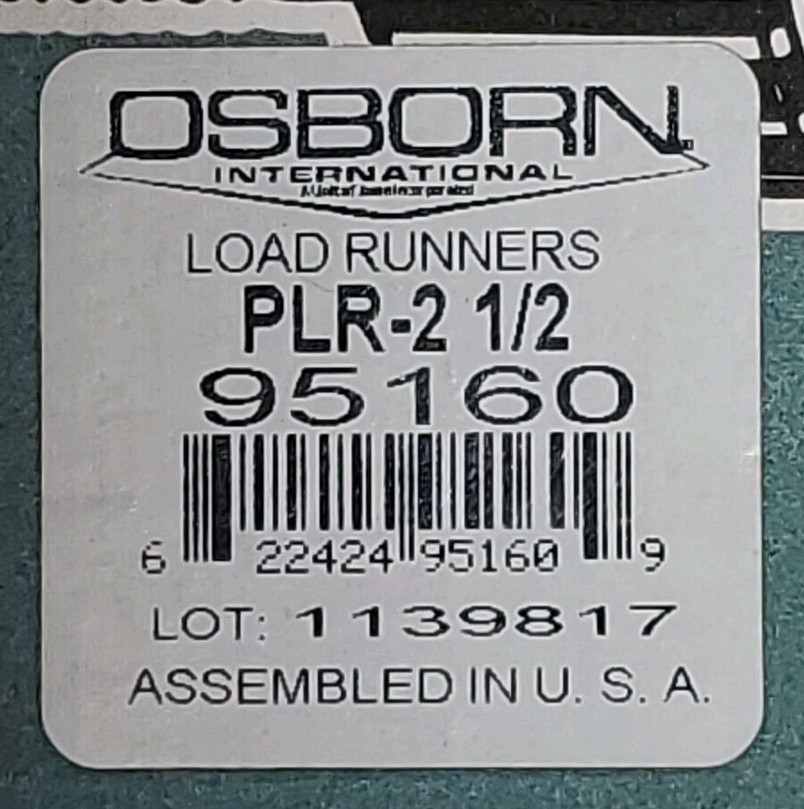 Osborn PLR-2 1/2 Load Runner 95160 Cam Follower Idler Roller 2.5″ Flat Stud