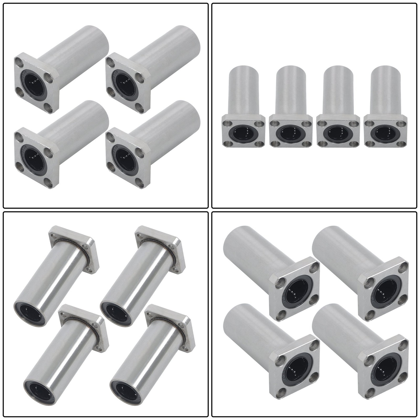 LMK20LUU Linear Bearing 20x32x80mm Extra Long Square Flange Steel Cage