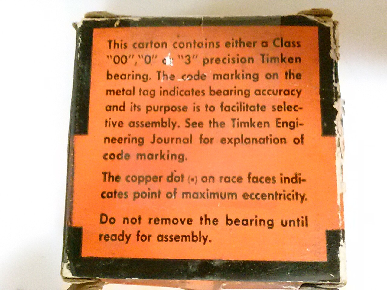 Timken 332B-30000 high precision class 3 bearing cup, made in USA.