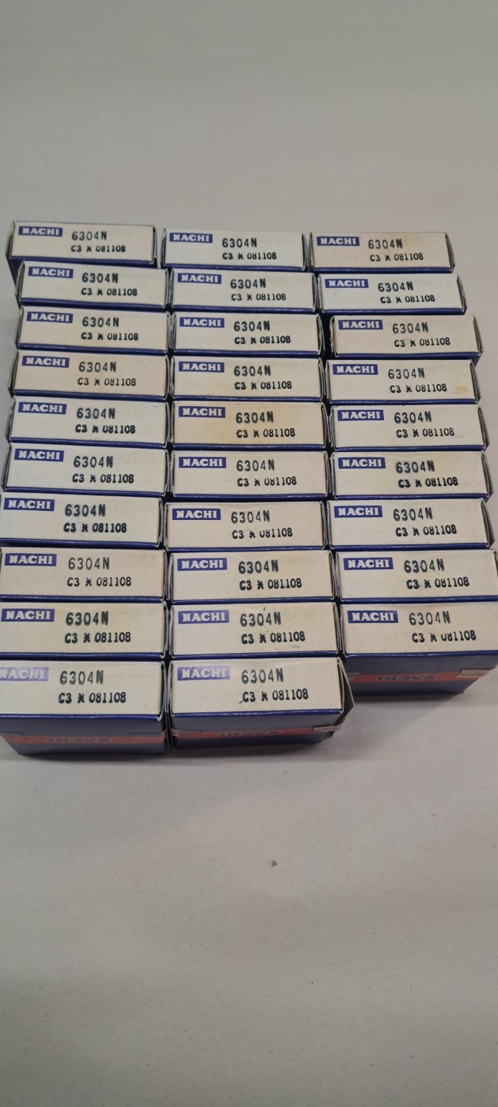 29x NACHI 6304 C3 DEEP GROOVE BALL BEARING, OPEN TYPE, NO SEALS 20x52x15 mm