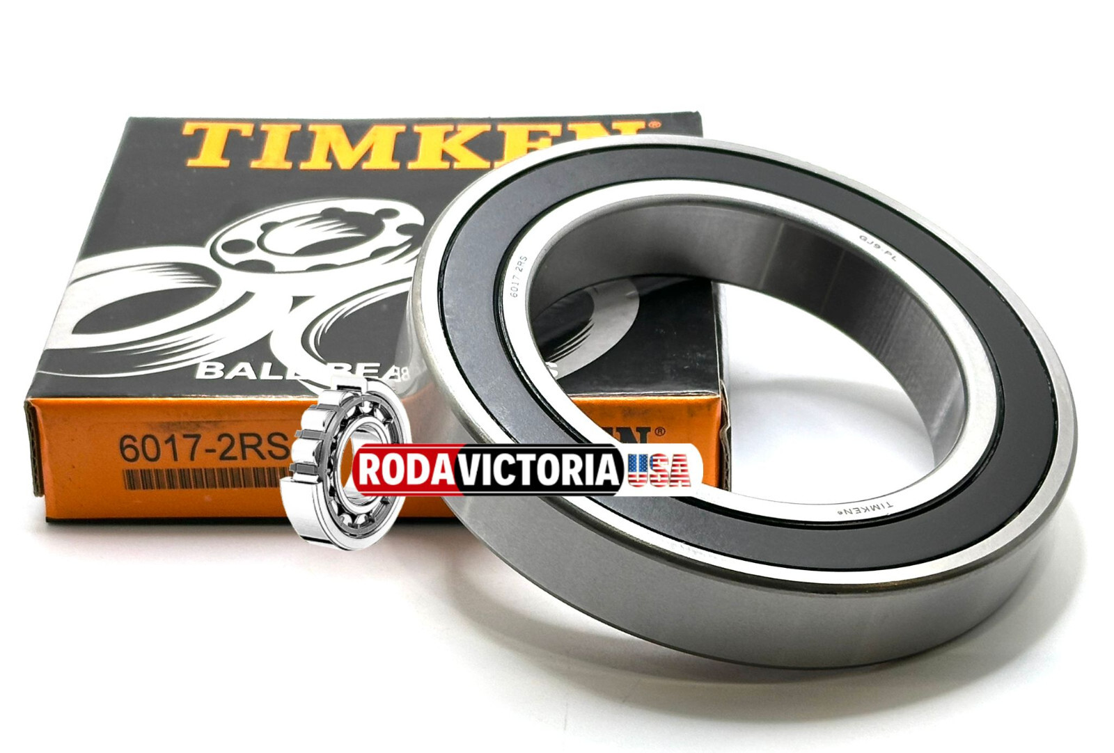 TIMKEN 6017 2RS C3 DEEP GROOVE BALL BEARING, RUBBER SEALED 85x130x22mm