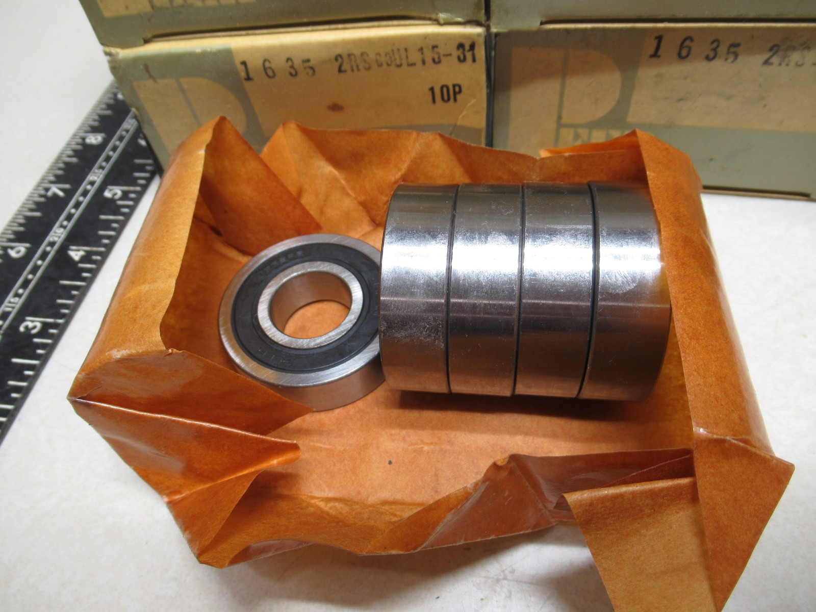 (10 PCS) PEER 1635-2RS Sealed Ball Bearing 3/4 ID X 1-3/4 OD X 1/2 Japan – NOS