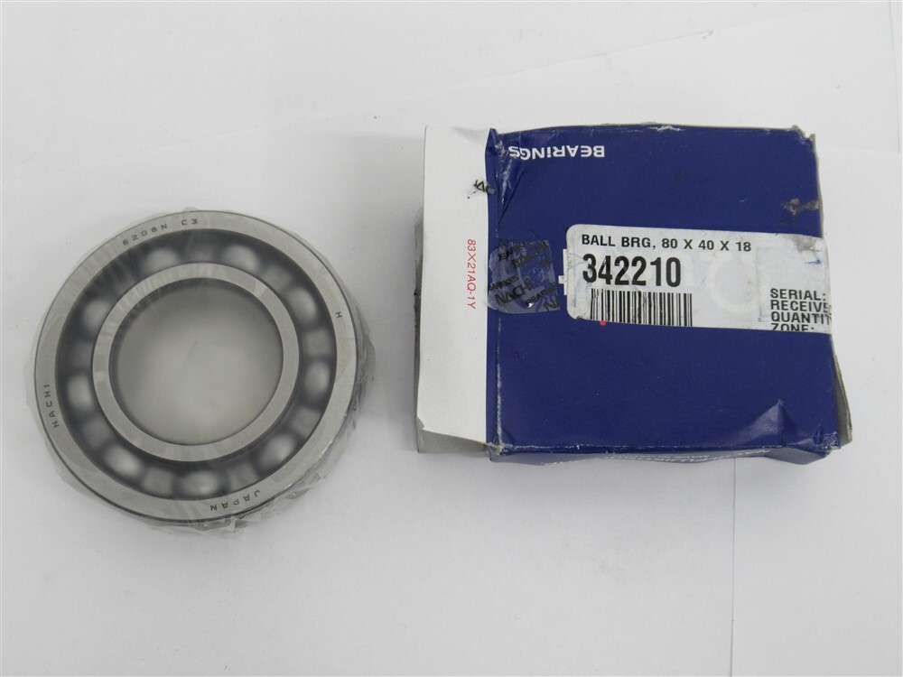 Nachi 6208N, 80mm x 40mm x 18mm Deep Groove Bearing