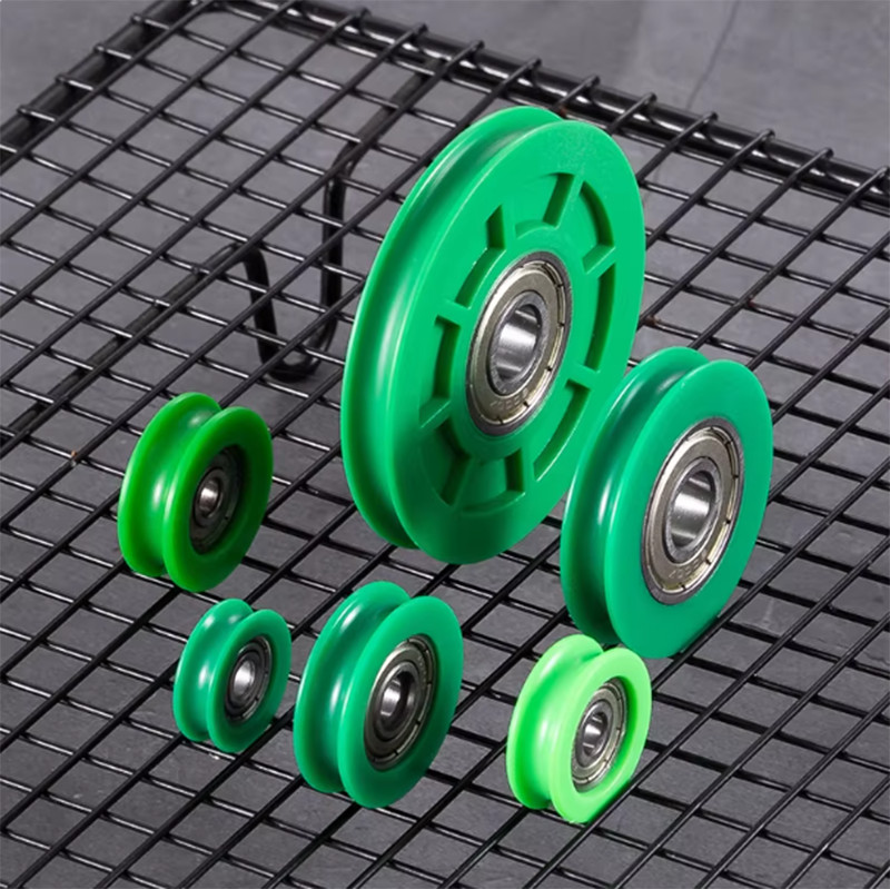 Circular/U/H-Shaped Plastic Coated Bearing Pulley For Sliding Doors and Windows