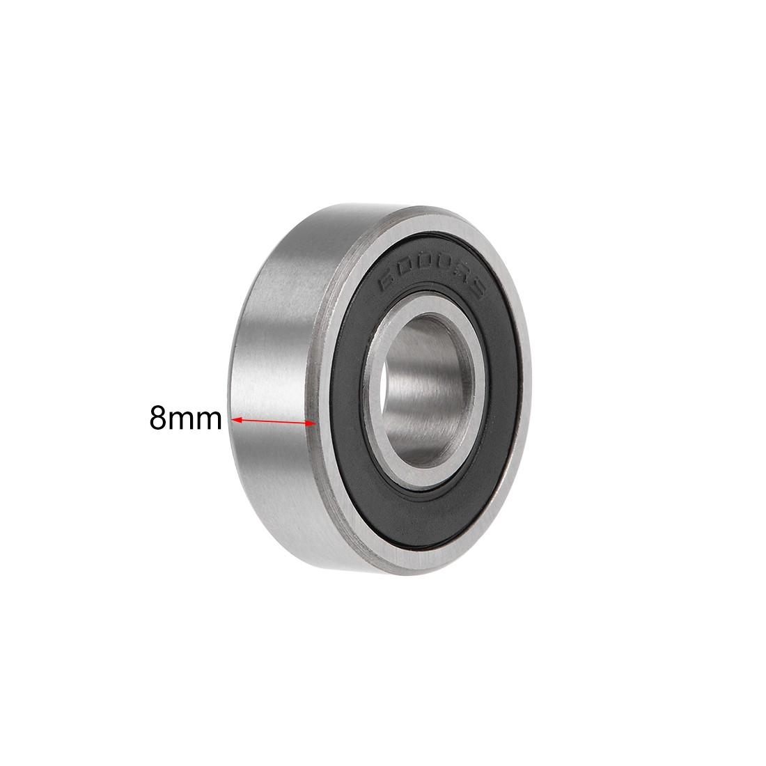 6000-2RS Ball Bearings Z2 10x26x8mm Double Sealed Carbon Steel 2pcs