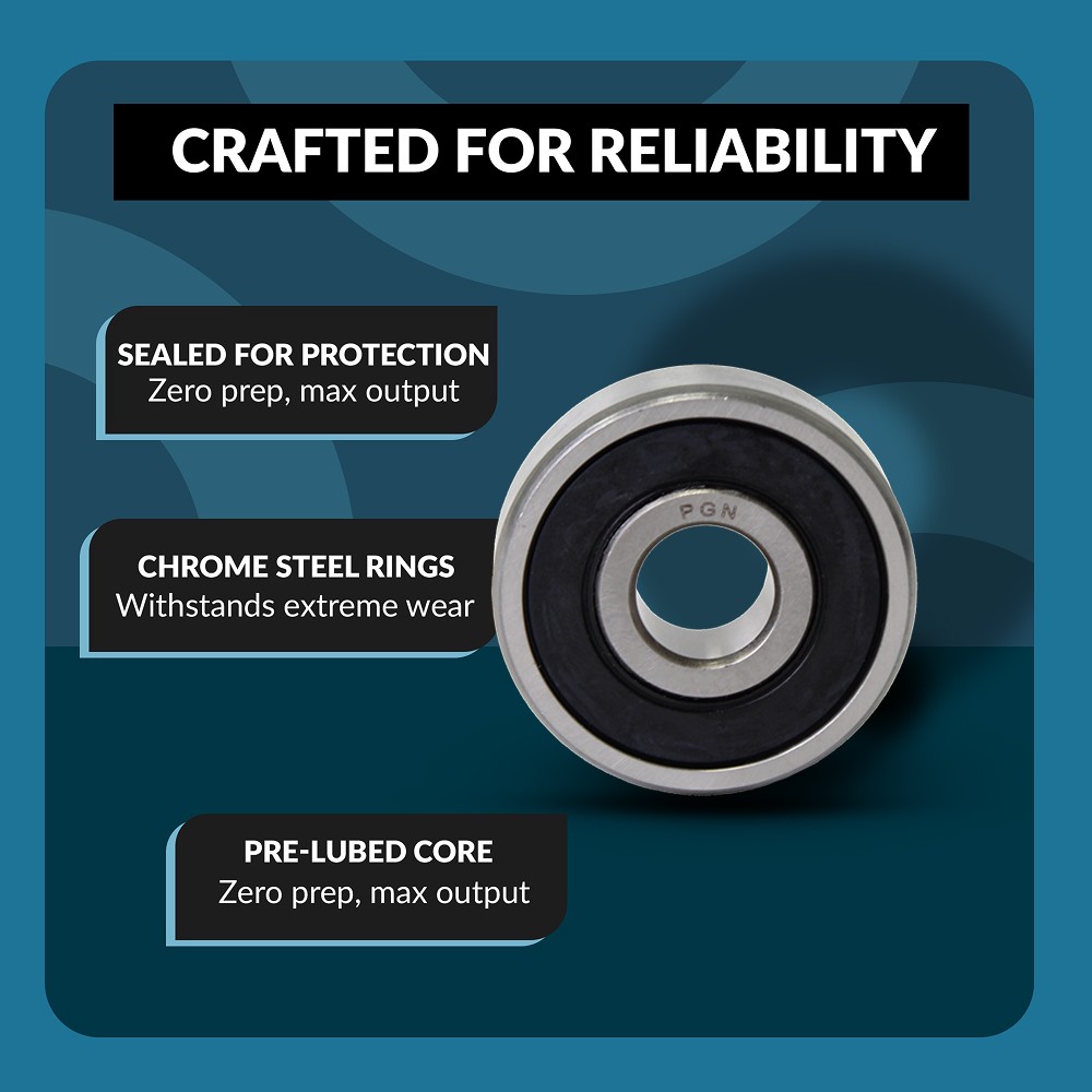 (2) 6306-2RS Premium Rubber Seal Ball Bearing C3 EMQ, 30x72x19, 6306 2RS 6306rs