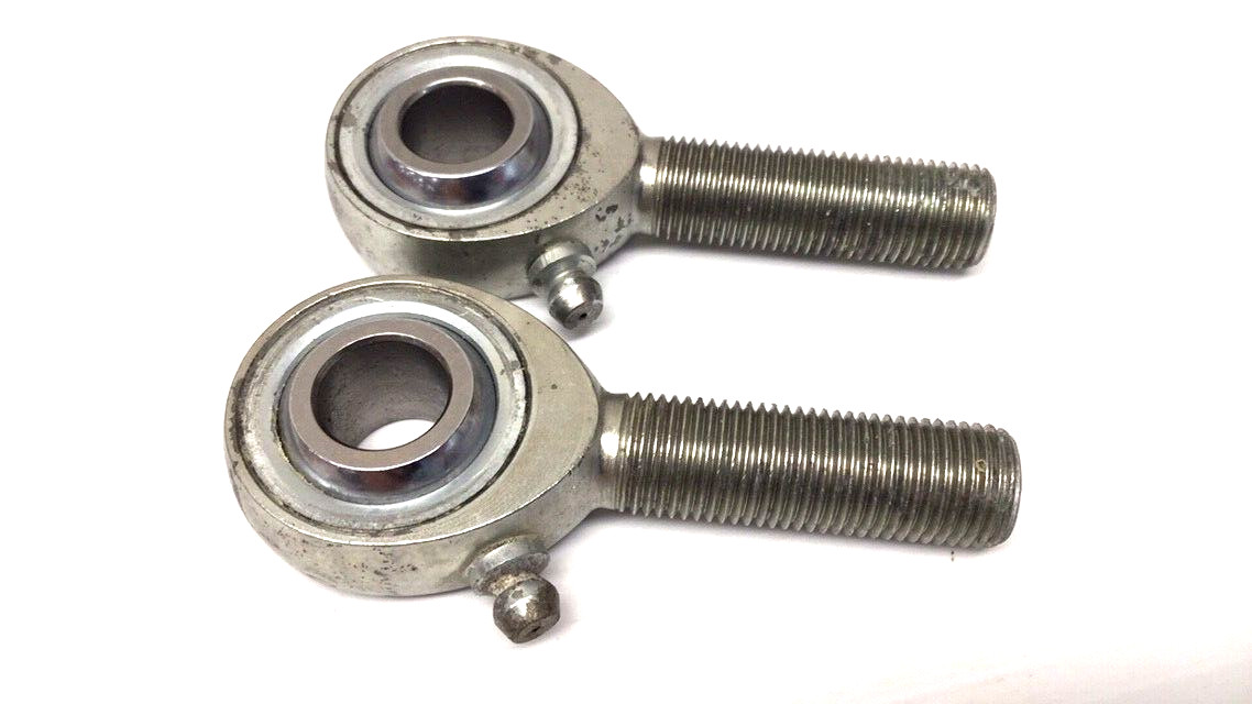 NRE MTSML8 Used Male Rod End 1/2″-20 LH Threads 1/2″ Bore W/Zerk (Pack Of 2)