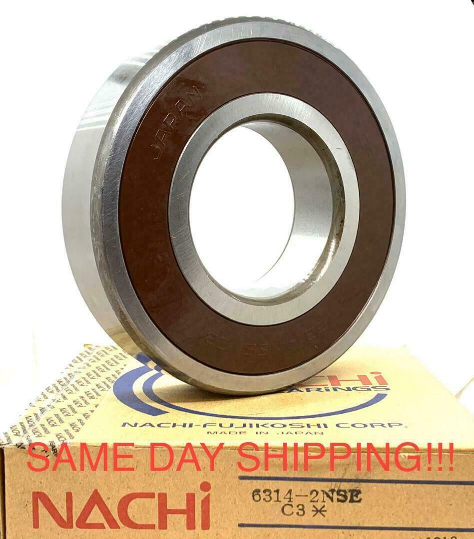 6314-2NSE Nachi Bearing 70x150x35 Sealed C3 Japan 6314 2RS 6314RS NACHI