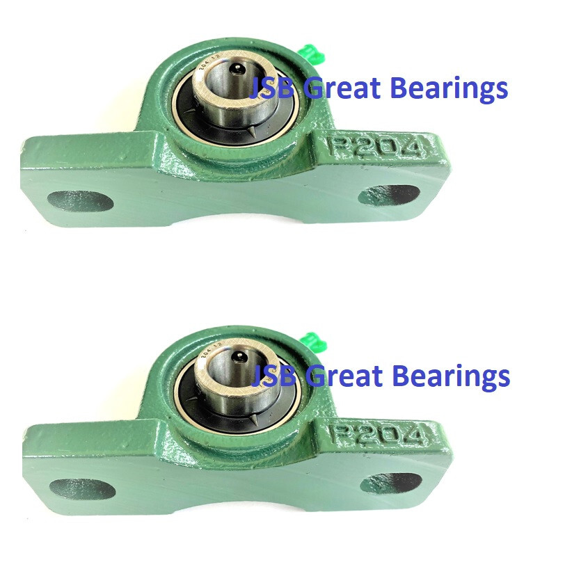 (Qt.2) UCP206-20 Solid Based Double Seal Pillow Block Bearings 1-1/4″ Bore