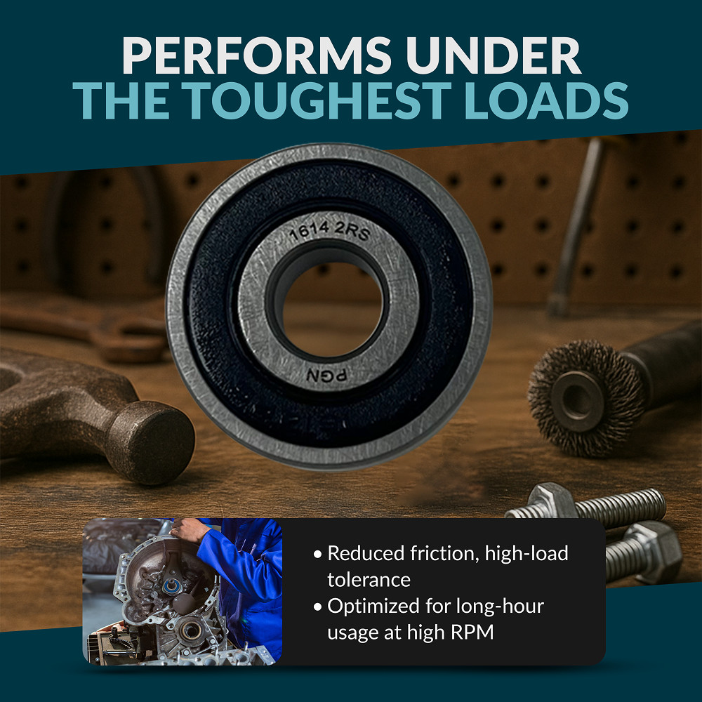 PGN (10 Pack) 1614-2RS Bearing – Lubricated Chrome Steel Sealed Ball Bearing