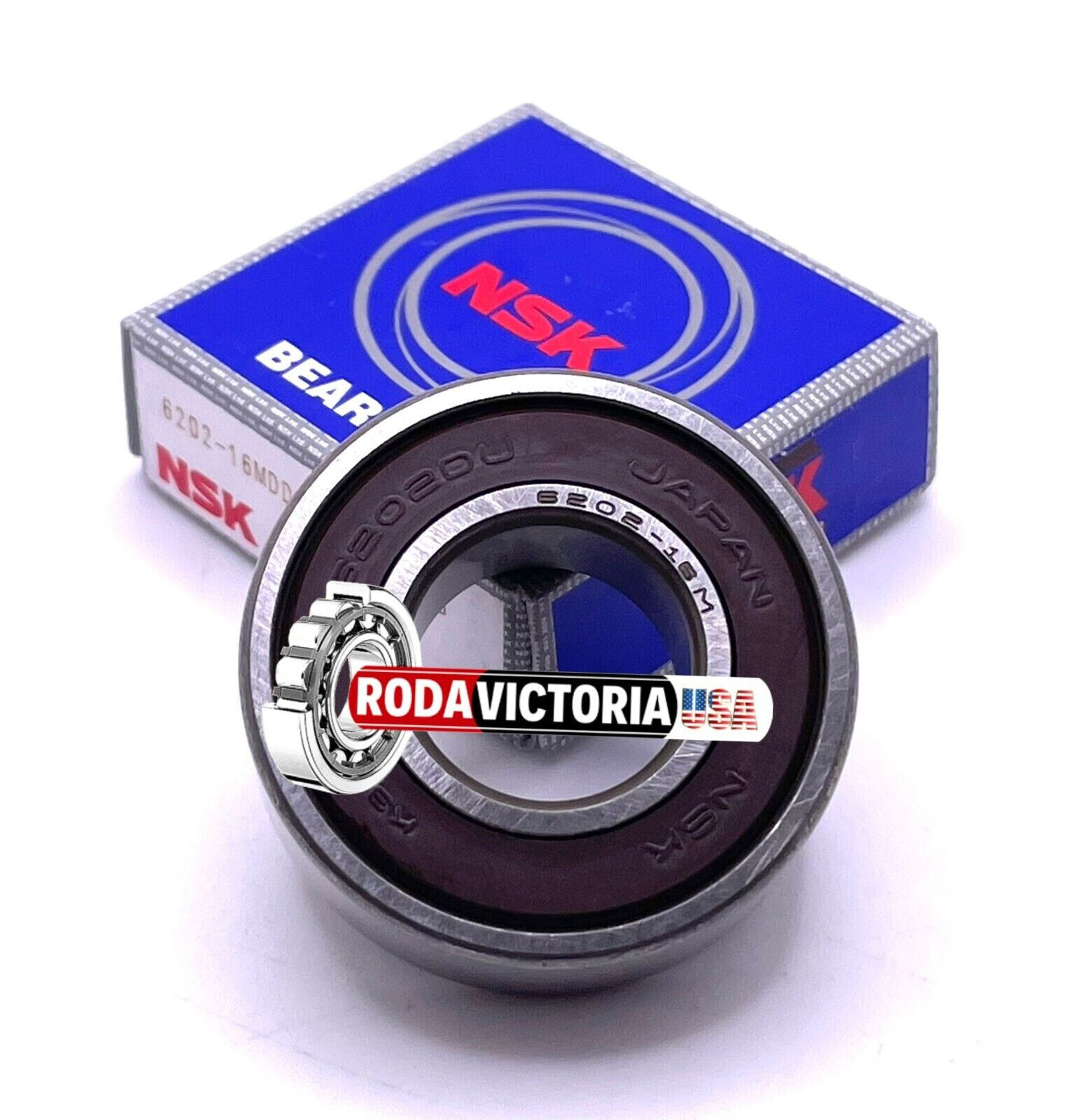 NSK 6202-16 DDU 6202-2RS 16mm ID High Quality Sealed Ball Bearing, 16x35x11mm