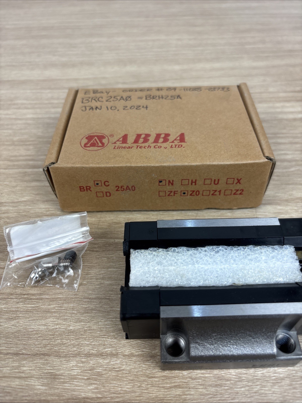 ABBA BRC25A0 LINEAR GUIDEWAY BLOCK_ABBA BRC 25 A0