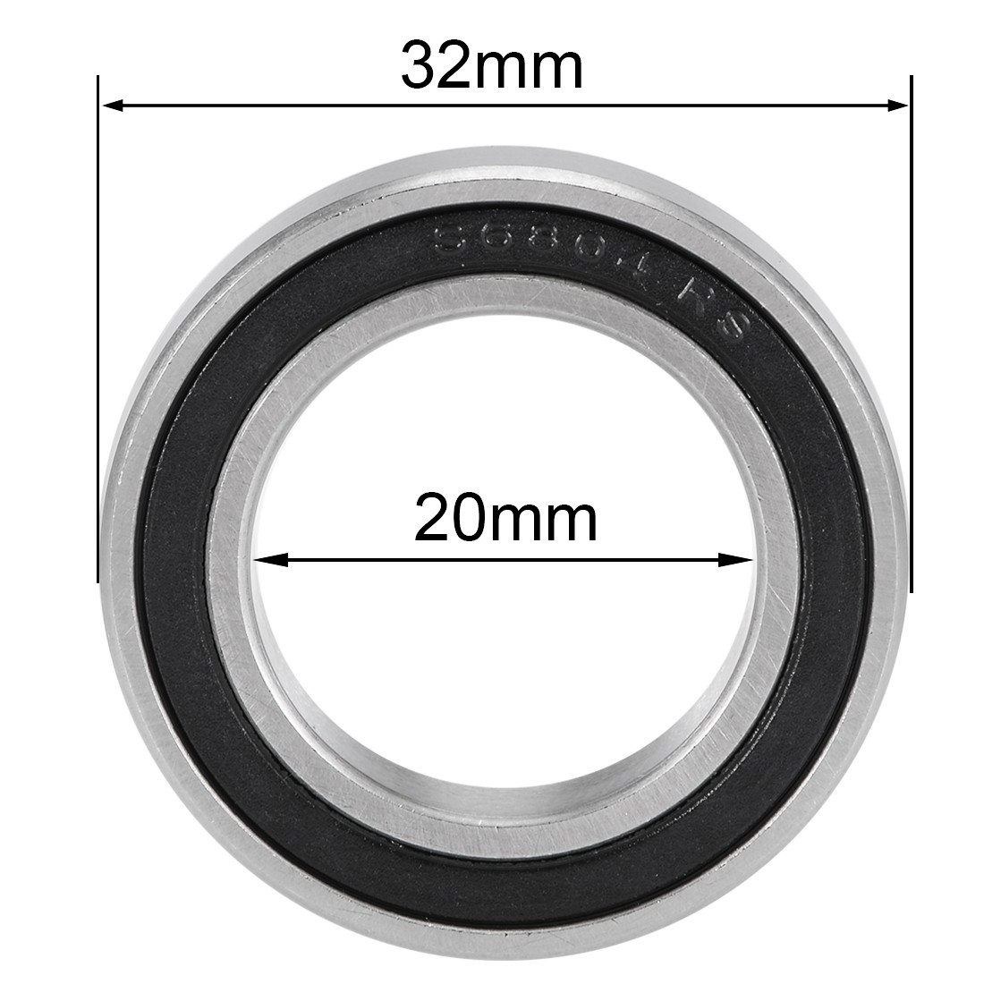 S6804-2RS Deep Groove Ball Bearings 20x32x7mm Double Sealed 2pcs