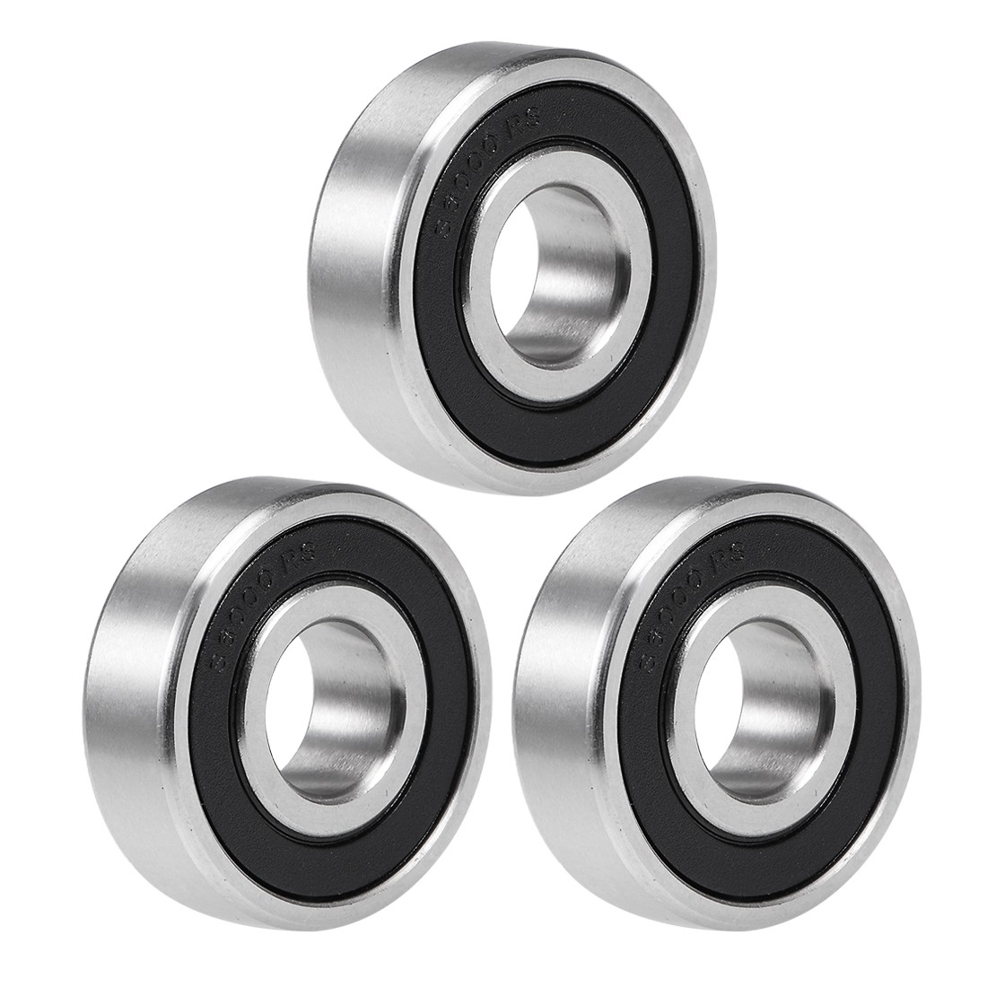 S6000-2RS Stainless Steel Bearing 10x26x8mm Double Sealed 6000RS Bearings 3pcs