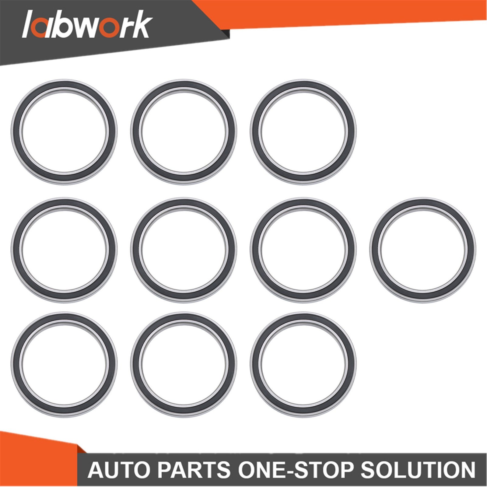 Labwork 10pcs 6810-2RS Ball Bearings 50x65x7mm Double Sealed Pre-Lubricated