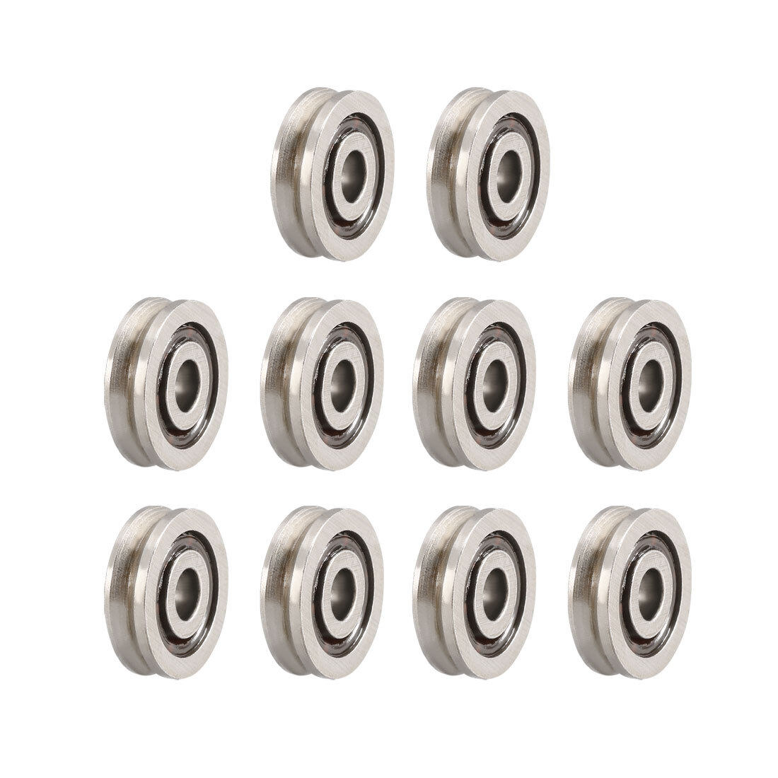 10pcs V623 V-Groove Guide Pulley Rail Ball Bearings Carbon Steel Miniature