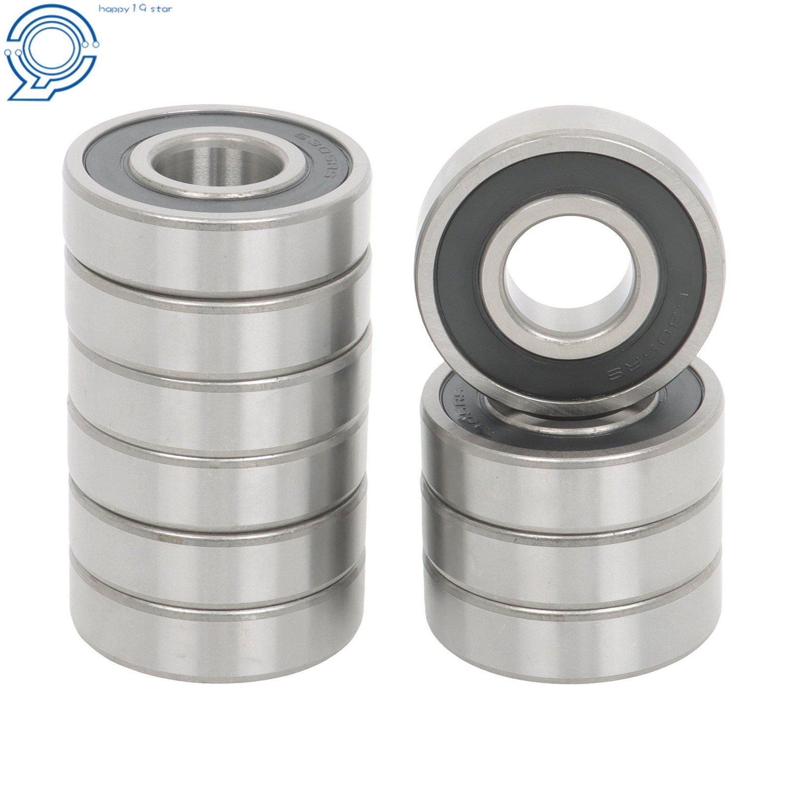 25x62x17mm Ball Bearing 6305 2RS C3 10 Pieces Premium Rubber Sealed Bearings