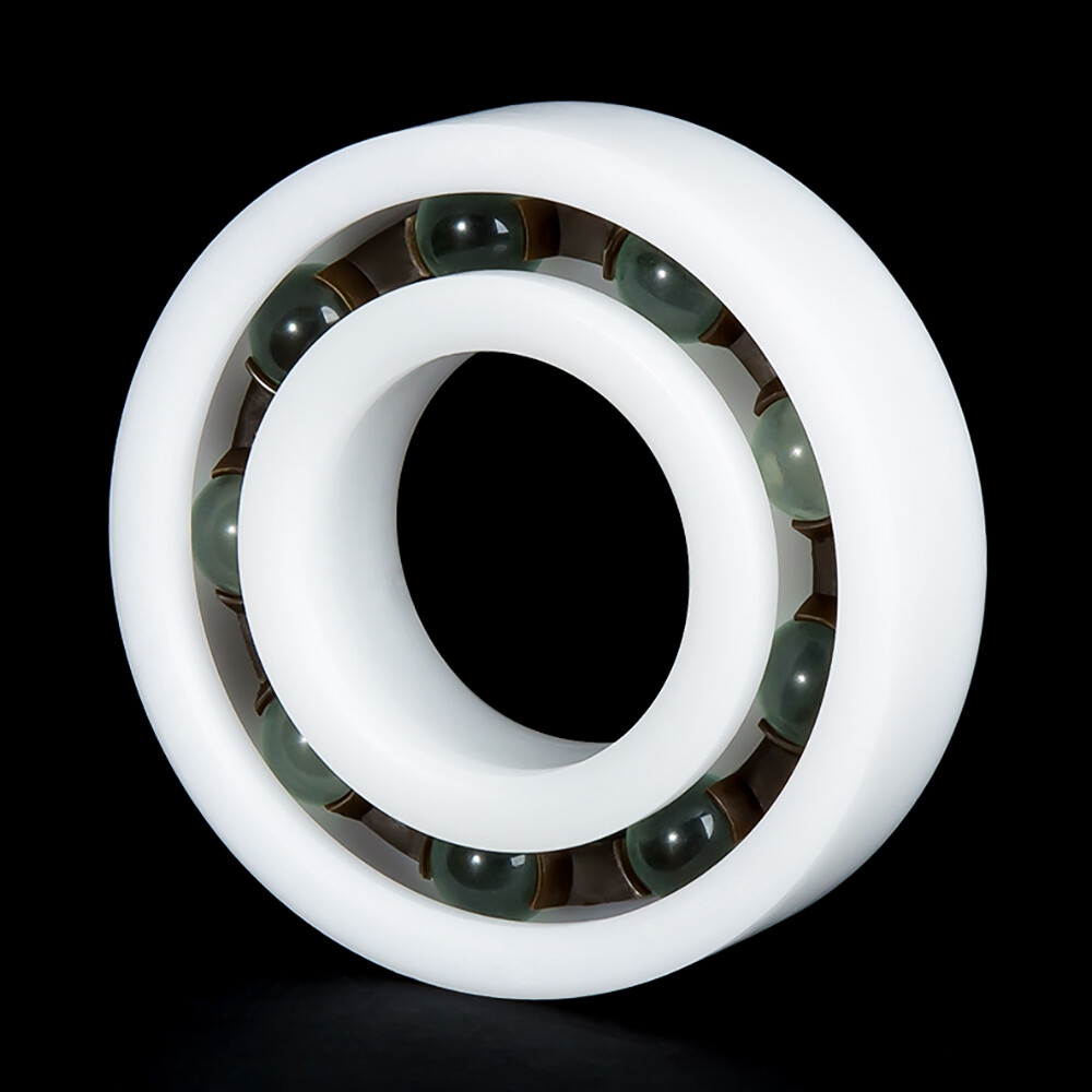 POM Plastic Bearing Glass Ball / Deep Groove Ball Bearings Various Sizes