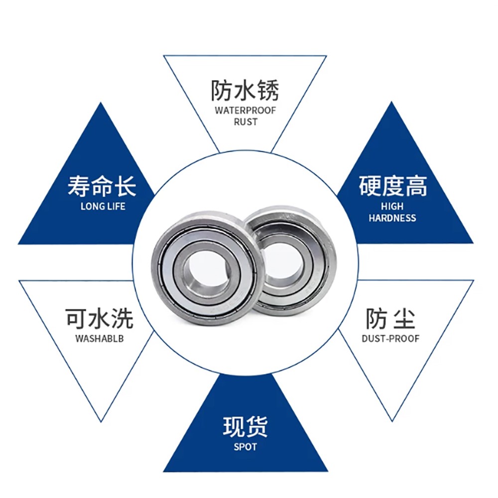 440C SS304 Stainless Steel Bearing ZZ Double Metal Shield ID1-50mm OD3-110mm