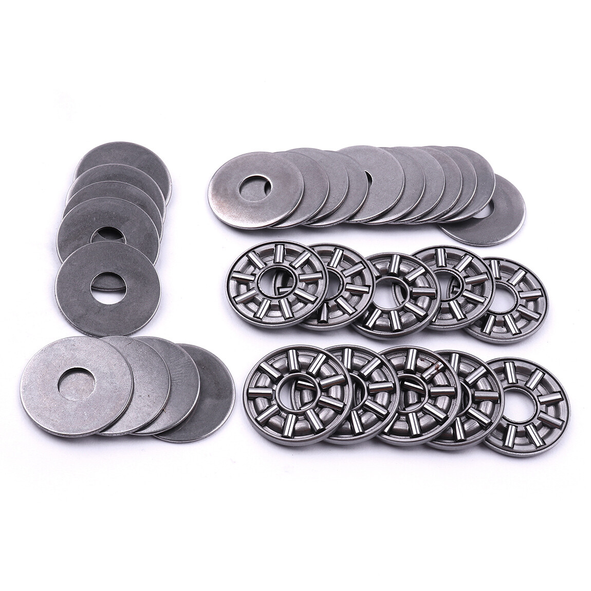 10x Thrust Needle Roller Bearing 10*24*2mm Thrust Bearings With 2 Washers